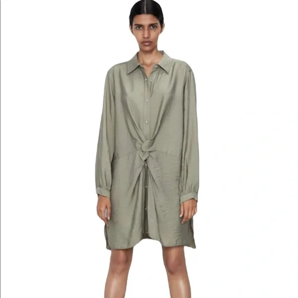 zara green tunic dress Zara Woman Green Paisley Print Fringe Tunic Dress
